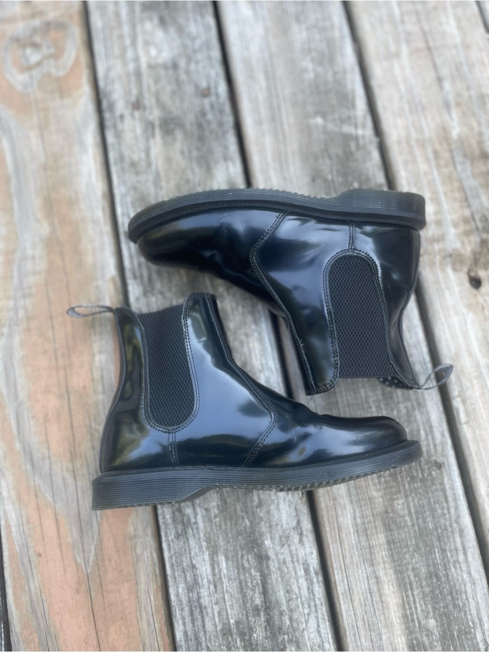 Dr. Martens Black Patent Chelsea Ankle Boots - Picture 3 of 3